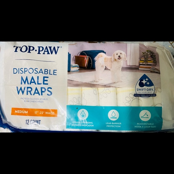 Top Paw Dog New Medium Male Wrapsdiapers Deposable Poshmark